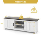 Gymax Farmhouse TV Stand for TVs up to 65 Media Console Center w/