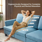 83.5 Upholstered Square Arm Suede Sofa
