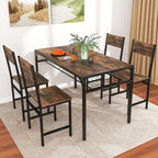 Gymax Set of 2 Dining Chairs w/Metal Legs Slanted Back Wide Seat for