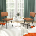 Costway Dining Chairs Set of 2 with PU Leather Cover Filled Sponge - See Details