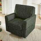 Accent Barrel Chair with Side Pockets360 Swivel Office Chair Chenille Armchair for Office