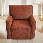 Accent Barrel Chair with Side Pockets360 Swivel Office Chair Chenille Armchair for Office