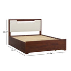 Walker Edison Mid Century Modern Solid Wood Storage Platform Bed
