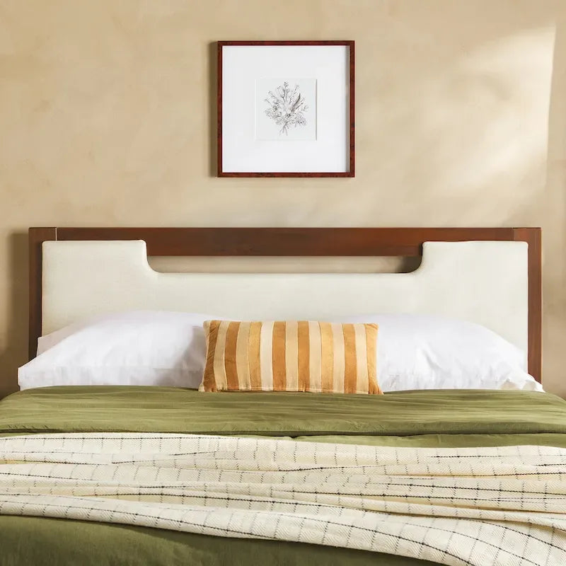 Walker Edison Mid Century Modern Solid Wood Storage Platform Bed