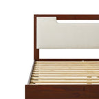 Walker Edison Mid Century Modern Solid Wood Storage Platform Bed