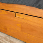 Walker Edison Mid Century Modern Solid Wood Storage Platform Bed