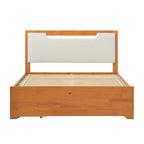 Walker Edison Mid Century Modern Solid Wood Storage Platform Bed