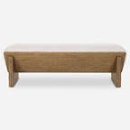 Uttermost 23806 Wedged 59 Wide Wood Framed Polyester Bench