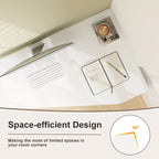 Costway L Shaped Computer Desk with Drawer & Storage Shelves for Home
