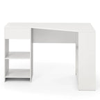 Costway L Shaped Computer Desk with Drawer & Storage Shelves for Home