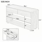 Console Table with Drawers and Shelves for Entryway