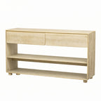 Console Table with Drawers and Shelves for Entryway