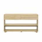 Console Table with Drawers and Shelves for Entryway