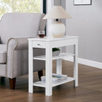 Single-Drawer Sofa Side Table with Shelf