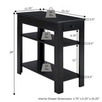 Single-Drawer Sofa Side Table with Shelf