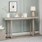 Stylish 60 Console Table, Rectangular Outdoor Entryway Table with Sturdy Construction for Hall Use