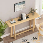 Stylish 60 Console Table, Rectangular Outdoor Entryway Table with Sturdy Construction for Hall Use