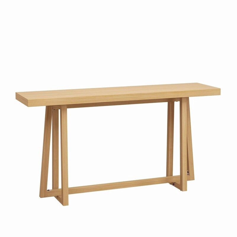 Stylish 60 Console Table, Rectangular Outdoor Entryway Table with Sturdy Construction for Hall Use
