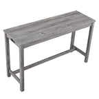Bar Dining Table Set and 3 Bar Stools with Power Outlet Kitchen Breakfast Nook Wooden Dining Table Chairs Sets