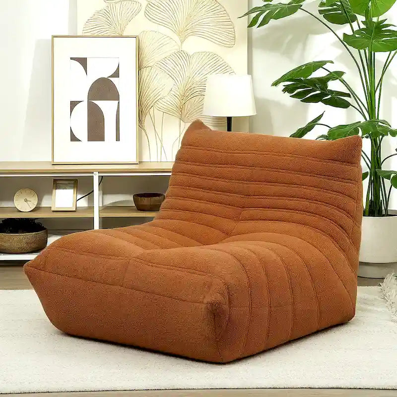 HOMCOM Bean Bag Chair for Adults, Giant Fireside Chair Lazy Sofa, Bean Bag Sofa with High Density Comfortable Foam