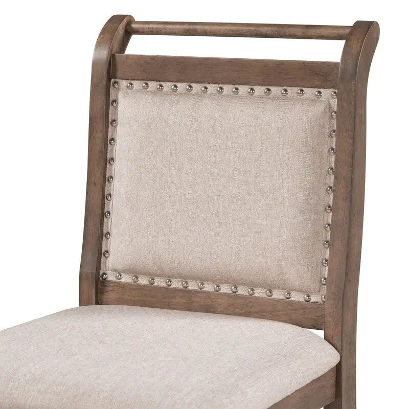 Compact 3-Piece Counter-Height Set  Drop-Leaf Wood Table & 2 Padded Dining Chairs for Small Spaces
