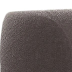64-Inch Two-Seater Sofa — Charcoal Grey Bouclé with Curved, Kidney-Shaped Design