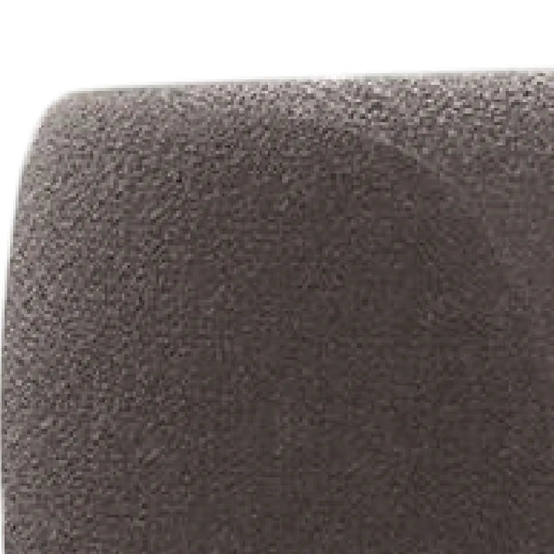64-Inch Two-Seater Sofa — Charcoal Grey Bouclé with Curved, Kidney-Shaped Design