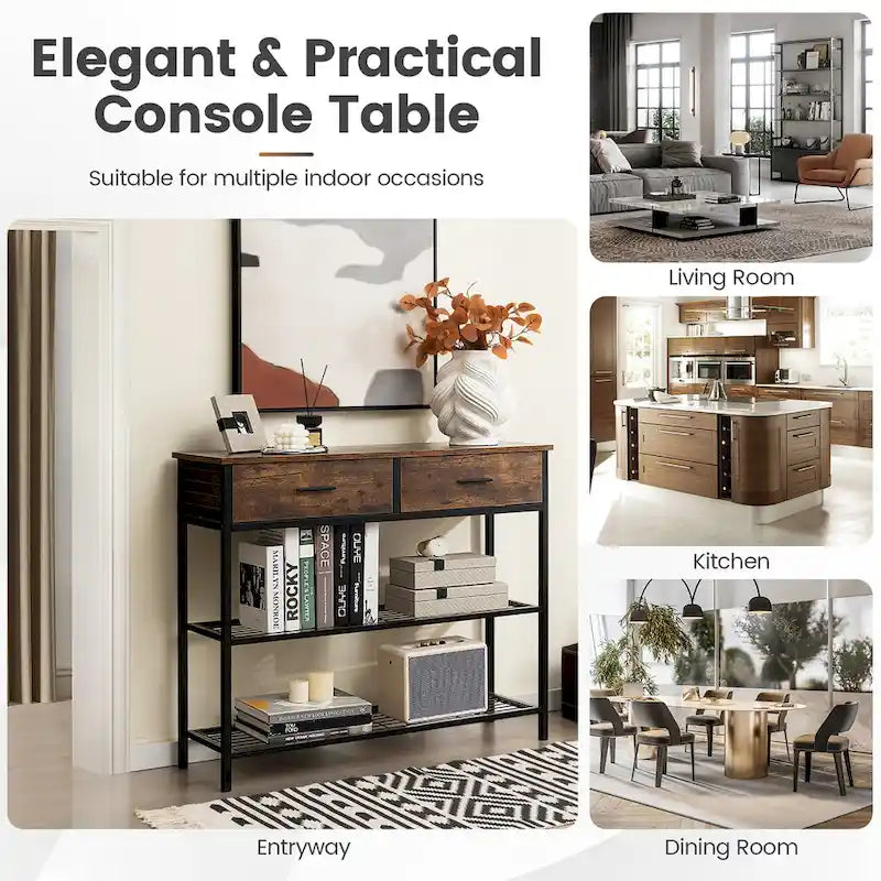 Costway Console Entryway Sofa Table with 2 Drawers for Entrance Living - See Details