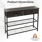 Costway Console Entryway Sofa Table with 2 Drawers for Entrance Living - See Details