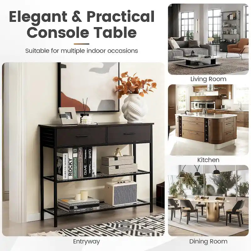 Costway Console Entryway Sofa Table with 2 Drawers for Entrance Living - See Details