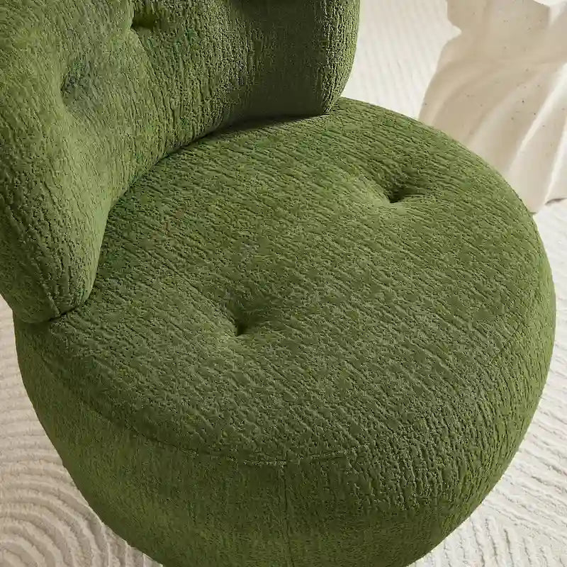 Art Leon Flannel Upholstered Swivel Accent Chair