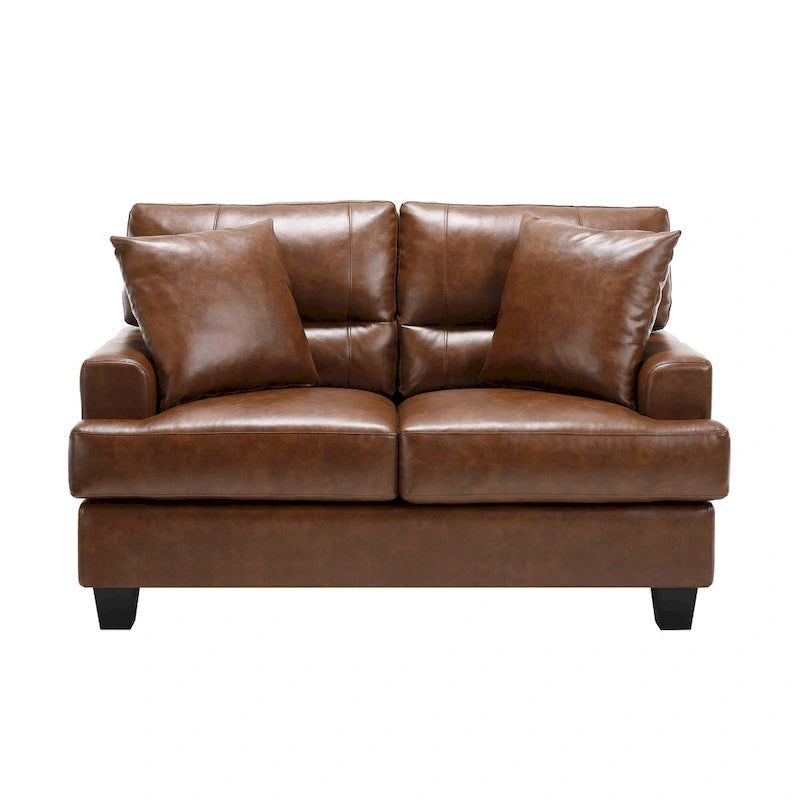 Faux Leather 2 Piece Chair and Sofa Set by Morden Fort