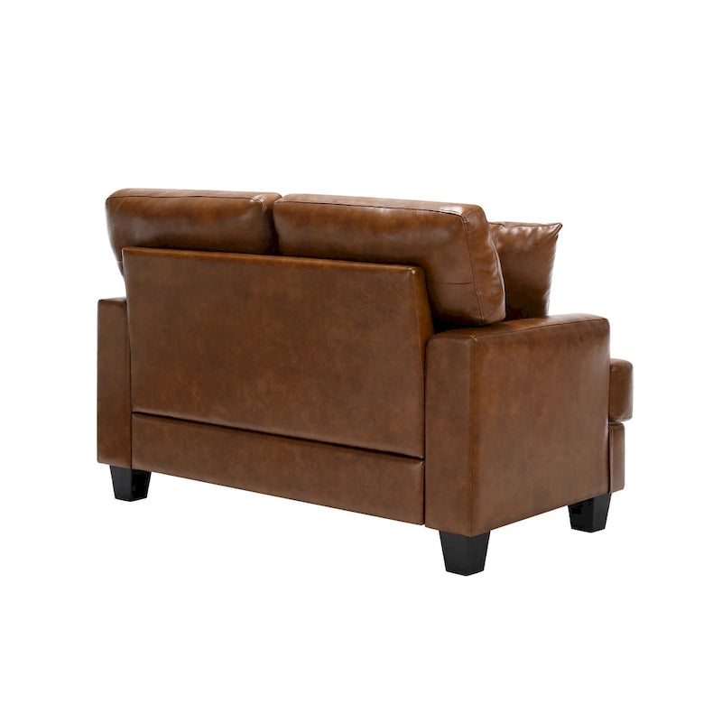 Faux Leather 2 Piece Chair and Sofa Set by Morden Fort