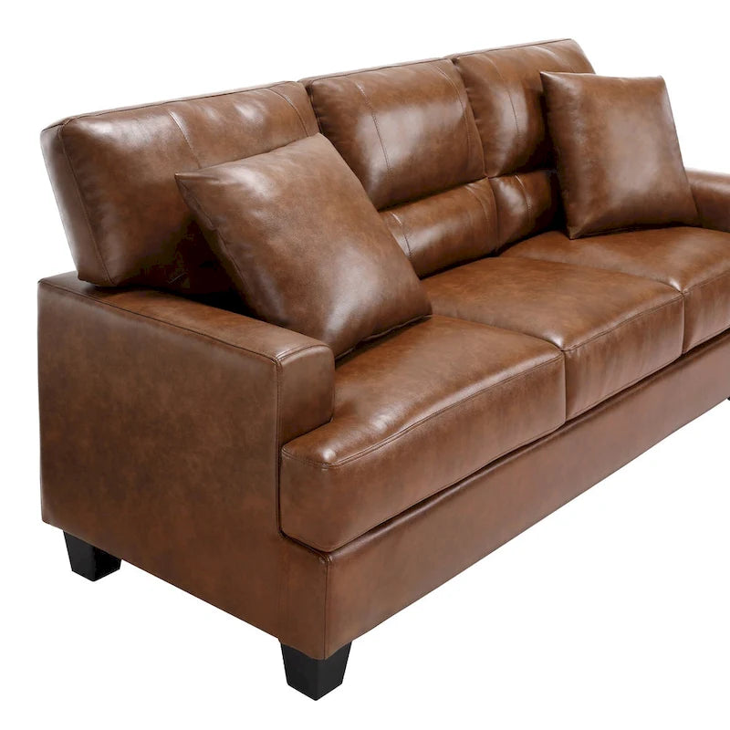 Faux Leather 2 Piece Chair and Sofa Set by Morden Fort