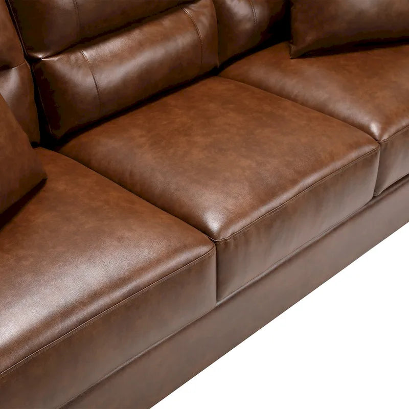 Faux Leather 2 Piece Chair and Sofa Set by Morden Fort