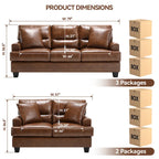 Faux Leather 2 Piece Chair and Sofa Set by Morden Fort
