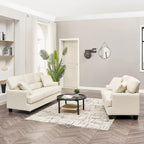 Faux Leather 2 Piece Chair and Sofa Set by Morden Fort