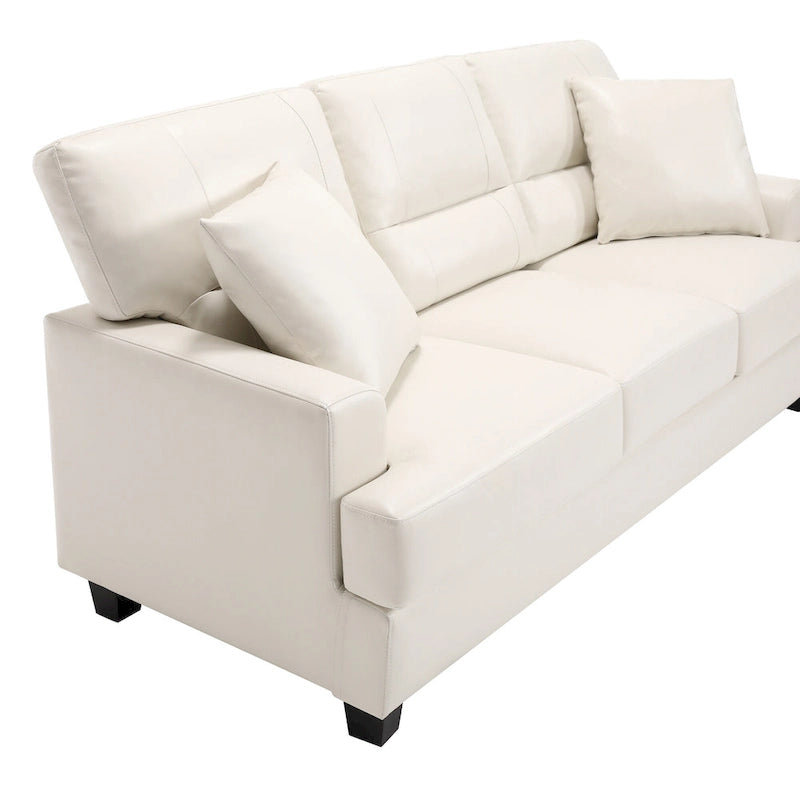 Faux Leather 2 Piece Chair and Sofa Set by Morden Fort