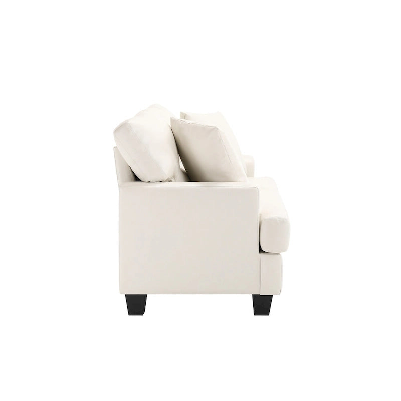 Faux Leather 2 Piece Chair and Sofa Set by Morden Fort