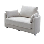 Foldable Linen Chair Bed,Floor Sleeper Sofa Bed,Circular Bed,Adjustable Futon Sofa,Folding Lazy Sofa Couch for Living Room