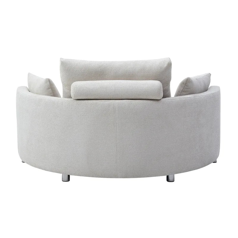 Foldable Linen Chair Bed,Floor Sleeper Sofa Bed,Circular Bed,Adjustable Futon Sofa,Folding Lazy Sofa Couch for Living Room