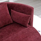 Foldable Linen Chair Bed,Floor Sleeper Sofa Bed,Circular Bed,Adjustable Futon Sofa,Folding Lazy Sofa Couch for Living Room