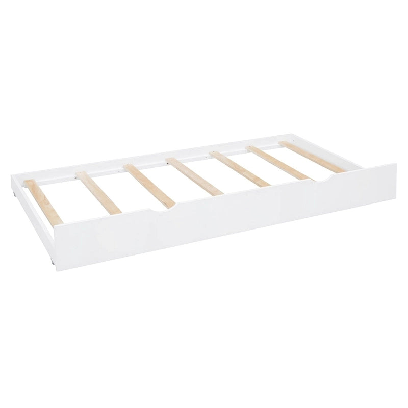 Full Size Daybed with Twin Size Trundle, Solid Wood Day Bed Frame w/All-in-One Cabinet and Shelf Compact Bedroom Daybed