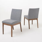 Dining Room Set of 5, Kitchen Set with Wood Frame Dining Table and 4 Upholstered Chairs for Dining Room Restaurant