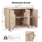 51.2W Ash Veneer Solid Wood Handwoven Kitchen Island With Drop Leaf(no include stool)