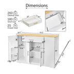 53 Inch Large Kitchen Island With Trash Can Storage Cabinet(no include stool)