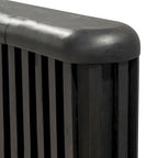 Furniture of America Caelan I Modern Black Solid Wood Fluted Panel Bed