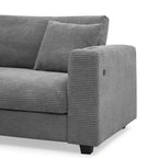 L Shaped Cloud Couch Corduroy Sectional Sofa w/USB, Chaise, Cup Holder