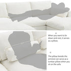 U Shaped Chenille Modular Sectional Cloud Sofa with 2 Ottoman, Pillows
