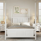 Queen Size Solid Pine Four Poster Bed with 75 Tall Four Poster Bed Frame